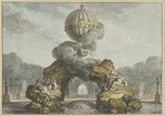De Wailly, Charles - Entwurf einer Brunnendekoration mit einer Charlière