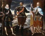 Unbekannter Künstler - Sieger der Schlacht von Lepanto: Don Juan de Austria (1547-1578), Marcantonio Colonna (1535-1584), Sebastiano Venier (um 1496-15