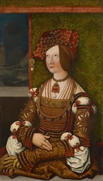 Strigel, Bernhard, (Werkstatt) - Porträt von Bianca Maria Sforza (1472-1510)
