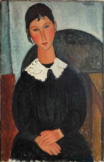 Modigliani, Amedeo - Elvire au col blanc 