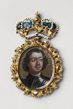 Orden und Ehrenzeichen - Ehrenzeichen mit Porträt von Kaiser Peter I. der Große (1672-1725)