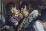 Gentileschi, Orazio - Die Beschneidung. Detail: Artemisia Gentileschi als Heilige Cäcilia