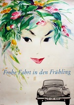 Unbekannter Künstler - Audi - Frohe Fahrt in der Frühling 