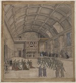 Unbekannter Künstler - Schloß Binche während der Festlichkeiten von August 1549