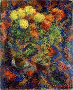 Tarchow, Nikolai Alexandrowitsch - Chrysanthemen auf orientalischem Teppich