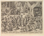 Bruegel (Brueghel), Pieter, der Ältere - Caritas (Barmherzigkeit) Aus Die sieben Tugenden