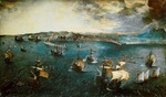 Bruegel (Brueghel), Pieter, der Ältere - Blick auf die Bucht von Neapel