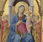 Angelico, Fra Giovanni, da Fiesole - Madonna mit Kind. Cortona-Polyptychon (Detail der mittleren Tafel)