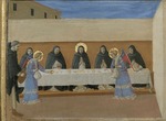 Angelico, Fra Giovanni, da Fiesole - Die Engel servieren den Brüdern das Abendessen. Cortona-Polyptychon (Detail der Predella)