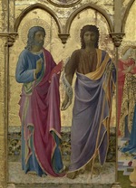 Angelico, Fra Giovanni, da Fiesole - Die Heiligen Johannes der Täufer und Johannes der Evangelist. Cortona-Polyptychon 