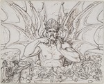 Koch, Joseph Anton - Luzifer in der Mitte der Hölle. Illustration zur Dante Alighieris Göttlicher Komödie