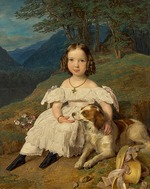 Waldmüller, Ferdinand Georg - Porträt von Gräfin Julia Alexandrowna Apraxina (1830-1917) als Kind
