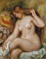 Renoir, Pierre Auguste - Badende mit blondem, offenem Haar 