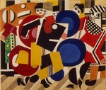 Léger, Fernand - Entwurf des Vorhangs zum Ballett Skating Rink 