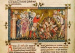 Pierart dou Tielt - Judenverbrennung in 1349. Miniatur aus: Tractatus quartus von Gilles de Muisit