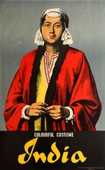 Unbekannter Künstler - Farbenreiche Tracht Indiens