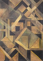 Matjuschin, Michail Wassiljewitsch - Abstrakte Komposition mit kristallinen Formen