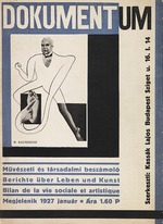 Baumeister, Willi - Umschlag der Zeitschrift Dokumentum. Budapest 