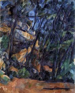 Cézanne, Paul - Bäume und Felsen im Park des Château Noir