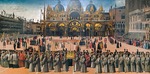 Bellini, Gentile - Prozessionszug auf dem Markusplatz in Venedig