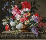 Baudesson, Nicolas - Stillleben aus Rosen, Tulpen, Anemonen und Flieder