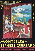 Unbekannter Künstler - Montreux-Berner Oberland-Bahn