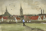 Gogh, Vincent, van - Blick auf Den Haag mit der Nieuwe Kerk