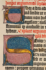 Unbekannter Künstler - Die Gutenberg-Bibel. Initialen U und S