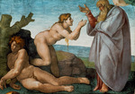 Buonarroti, Michelangelo - Die Erschaffung Evas (Deckenfresko in der Sixtinischen Kapelle)