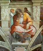 Buonarroti, Michelangelo - Propheten und Sibyllen: Jeremia (Deckenfresko in der Sixtinischen Kapelle)