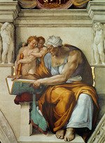 Buonarroti, Michelangelo - Propheten und Sibyllen: Sibylle von Cumae (Deckenfresko in der Sixtinischen Kapelle)