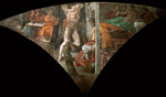Buonarroti, Michelangelo - Die Bestrafung Hamans (Deckenfresko in der Sixtinischen Kapelle)
