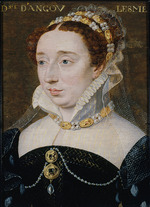 Clouet, François, (Schule) - Porträt von Diane de France, Herzogin von Angoulême (1538-1619) 