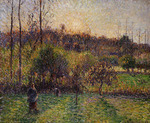 Pissarro, Camille - Aufgehende Sonne bei Eragny