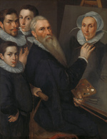 Delff, Jakob Willemsz., der Ältere - Selbstbildnis des Malers mit seiner Familie