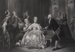Hamman, Edouard Jean Conrad - Christoph Willibald Gluck überreicht Königin Marie Antoinette die Partitur der Oper Iphigenie in Aulis im Schloß Trianon