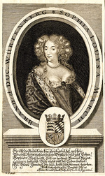 Kilian, Philipp - Porträt von Sophie Luise von Württemberg (1642-1702), Markgräfin von Brandenburg-Bayreuth