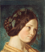 Courbet, Gustave - Porträt von Zélie Courbet