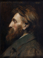 Flameng, François - Porträt von Auguste Rodin (1840-1917)