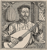 Unbekannter Künstler - Porträt von Komponist und Lautenspieler Sebastian Ochsenkhun (1521-1574)