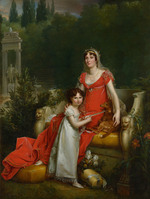 Gérard, François Pascal Simon - Elisa Bonaparte mit ihrer Tochter Napoleona Baciocchi