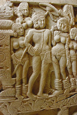 Indische Kunst - Ashoka mit seiner Königin