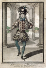 Bonnart, Henri - Porträt von Balletttänzer Claude Ballon (1671-1744)