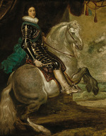 Rubens, Peter Paul, (Schule) - Porträt von Ludwig XIII., König von Frankreich und Navarra (1601-1643) zu Pferde