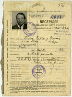 Historisches Objekt - Récépissé de demande de carte d'identité datant de 1935