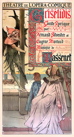Flameng, François - Plakat zur Uraufführung der Oper Grisélidis von Jules Massenet 