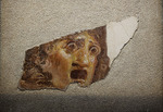 Römisch-pompejanische Wandmalerei - Fragment mit tragischer Theatermaske