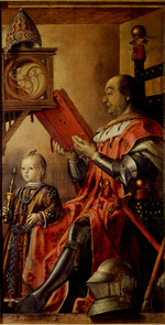 Berruguete, Pedro - Porträt von Federico da Montefeltro mit seinem Sohn Guidobaldo