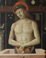 Santi, Giovanni - Der tote Christus mit Symbolen der Passion