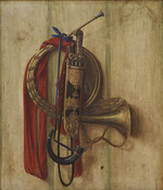 Gijsbrechts, Cornelis Norbertus - Trompe l'Oeil mit der Jagdausrüstung von Christian V.